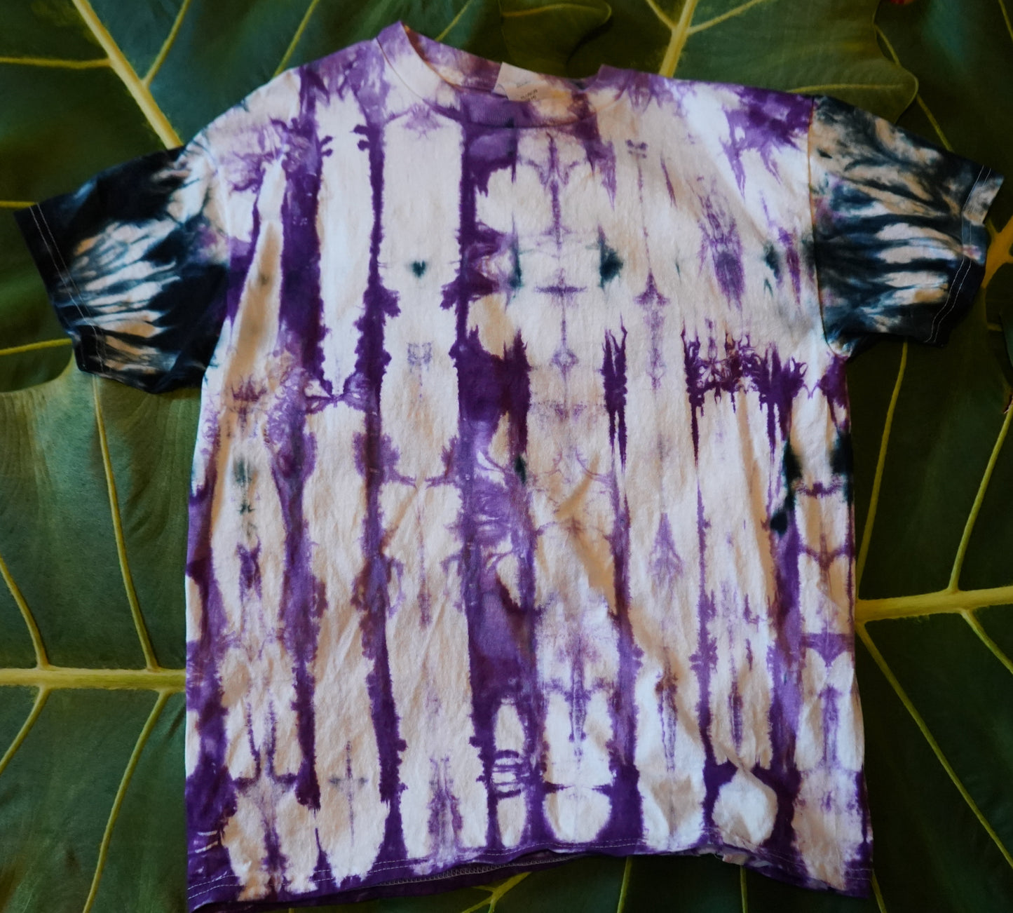 Youth T-Shirt Purple and White Tie Dye