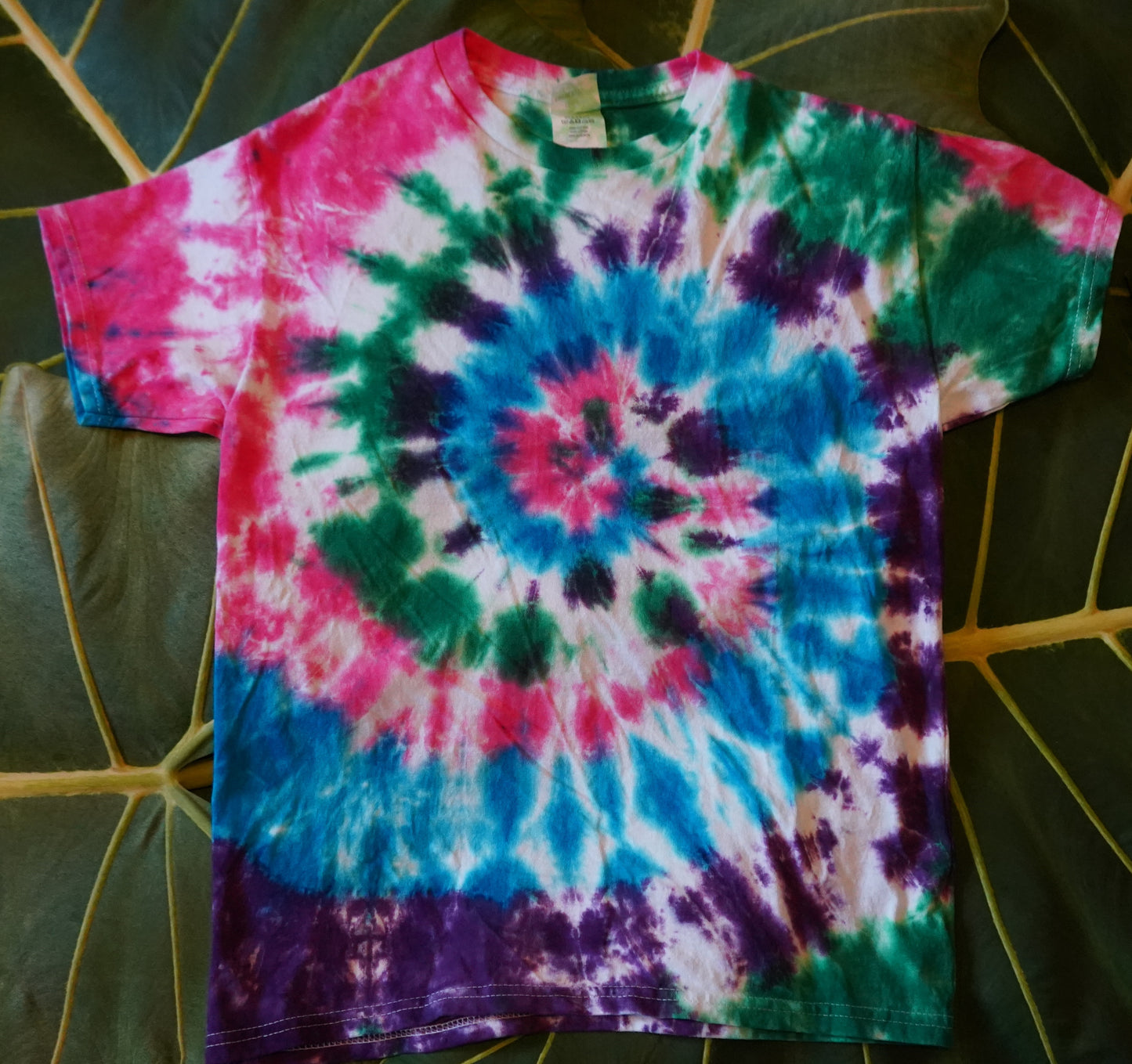 Youth T-Shirt Multicolor Spiral Tie-Dye