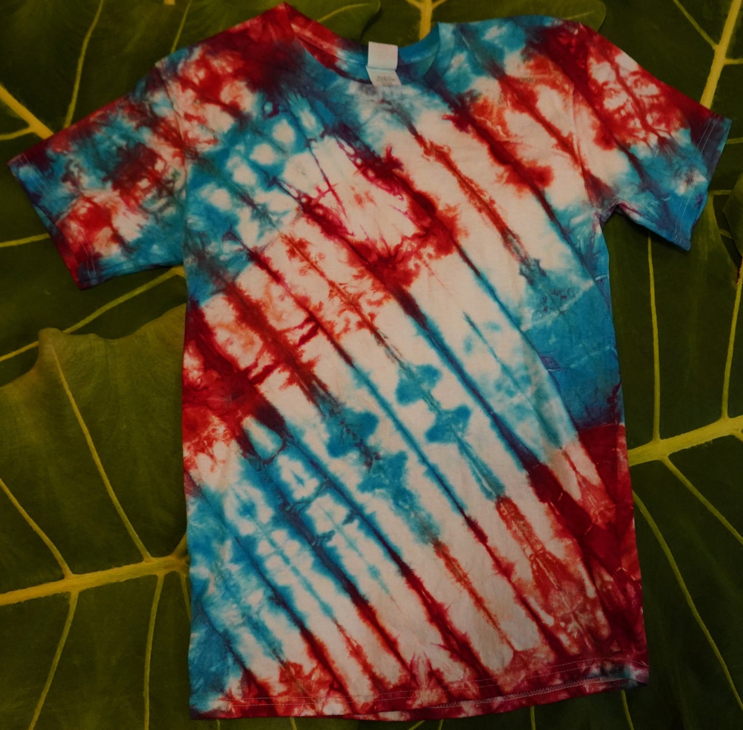Adult T-Shirt Patriotic Stripes Tie-Dye