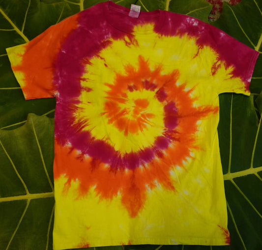 Adult T-Shirt Solar Spiral Tie-Dye